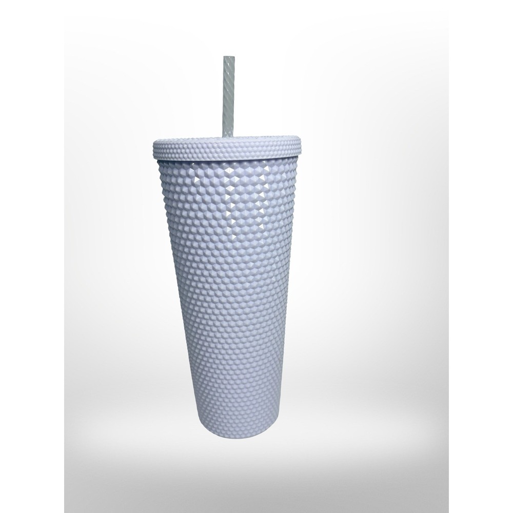 Starbucks Studded Venti Tumbler 2021 White Honeycomb 24oz Cold Cup Rare - Picture 2 of 7